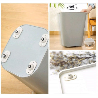 Universal Self-Adhesive 360° Swivel Wheels – Stainless Steel, Easy No-Tool Install for Furniture, Storage and More (8-Pieces)