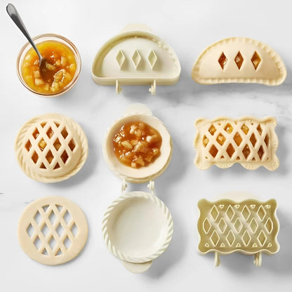 Set of Seasonal Hand Pie Molds – Foldable Plastic Molds for Easy Baking