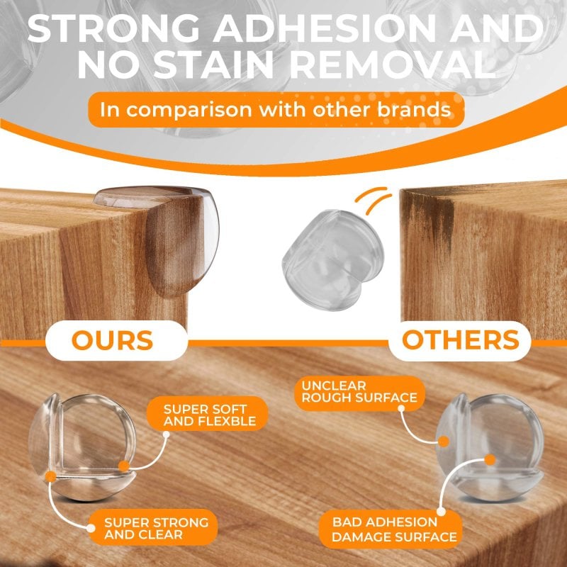 Baby corner protectors — Soft pads against bumps on furniture edges 8-piece set