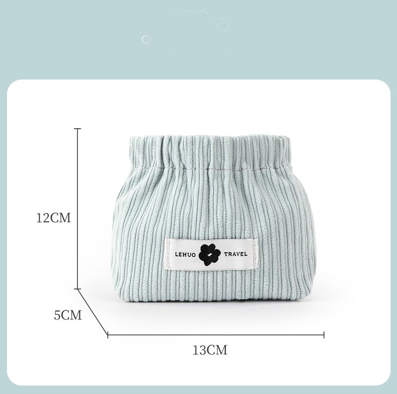 Pinch-Open Cosmetic Bag — Practical for Lipstick & Accessories