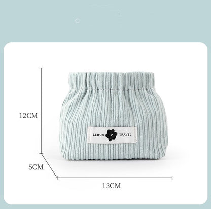 Pinch-Open Cosmetic Bag — Practical for Lipstick & Accessories