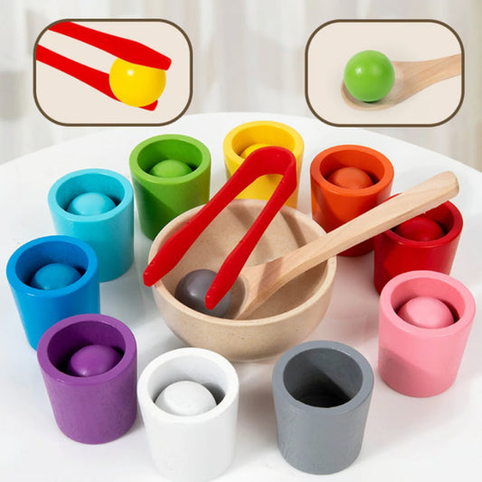 Color-Matching Wooden Set for Calm Learning