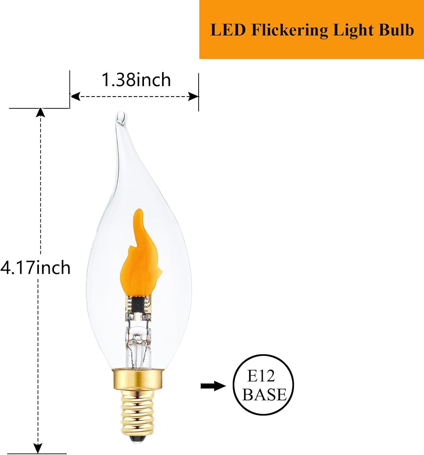 🔥E12 LED Flickering Flame Decoration Light Bulbs -Perfect Ambiance for Halloween Christmas Mivoza Deutschland
