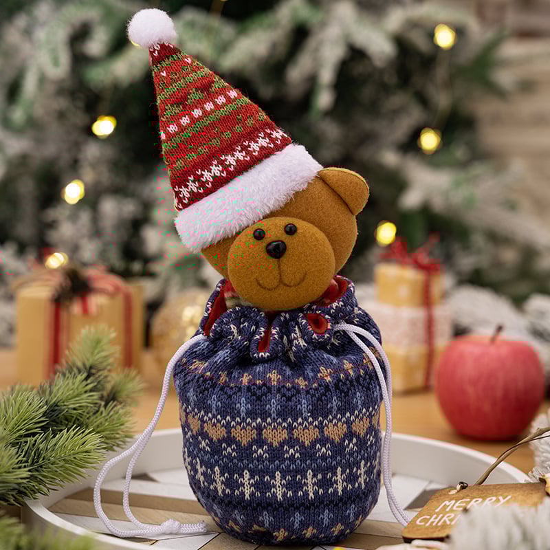 Knitted Dolls Christmas Bag — Sweet & Special Gift Idea