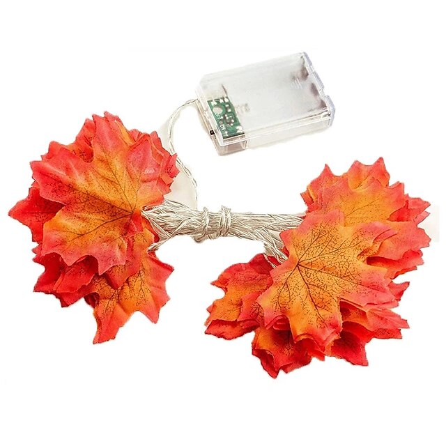 Autumn Maple Leaf LED String Lights — Warm Light & Cozy Atmosphere