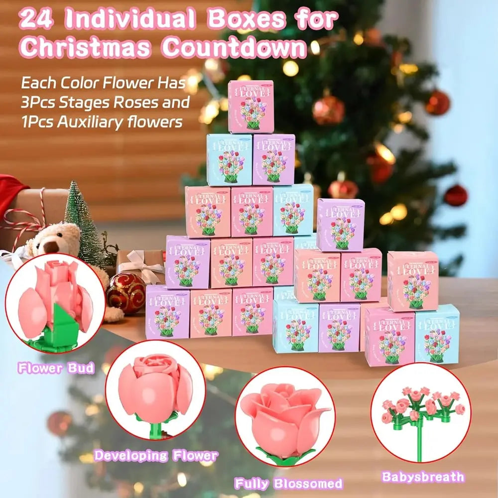 Adventskalender Blumen-Bausteine — Individuell verpackt für tägliche Vorfreude Mivoza Deutschland
