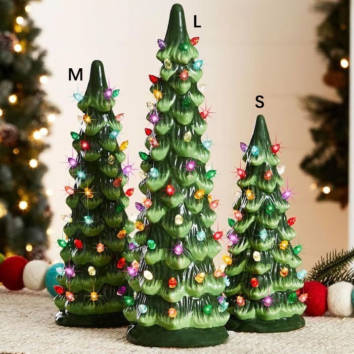 Christmas Tree Table Decoration — Atmospheric Light Completely Wireless 3-Piece Set
