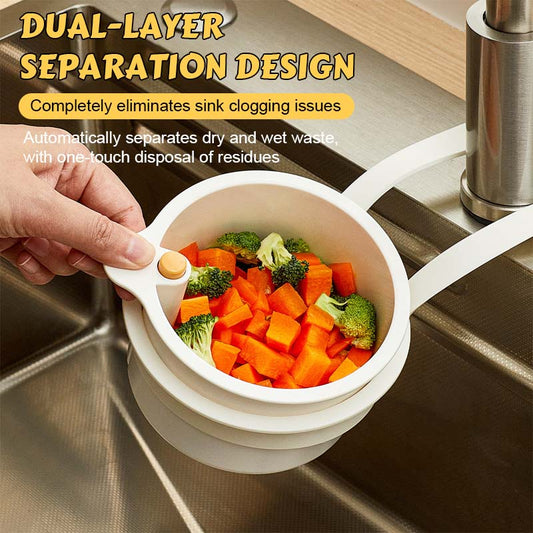 Sink Strainer Basket with Easy Drain & Dump
