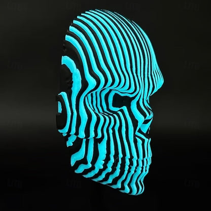Halloween 3D Printed Luminous Quantum Skull Halloween Decor, Glow in The Dark Quantum Skeleton Head, Spooky Light Up Gift for Horror Fans, Gothic Table Decoration Mivoza Deutschland