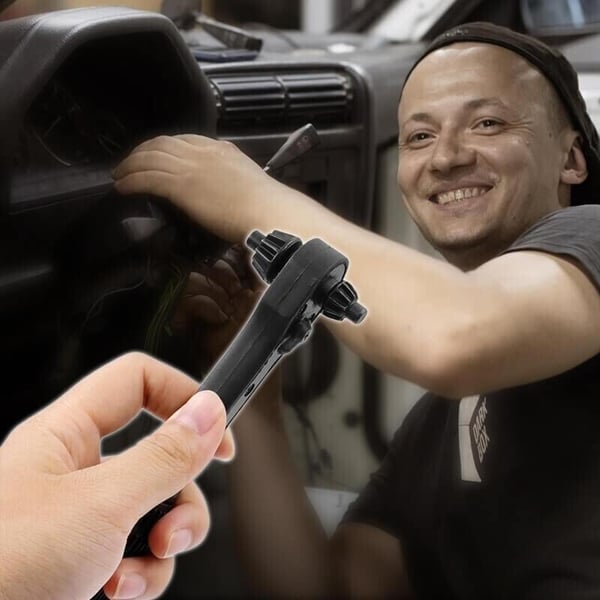 2-in-1 Drill Chuck Ratchet – Ratchet Wrench Made of Steel with Non-Slip Grip