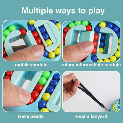 Rotating Bean Fidget Puzzle — Promotes Logic & Color Perception