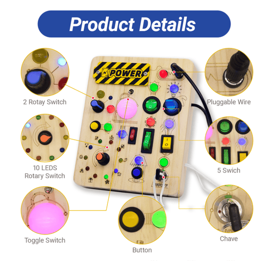 Wooden Activity Board — Playfully Promote Fine Motor Skills