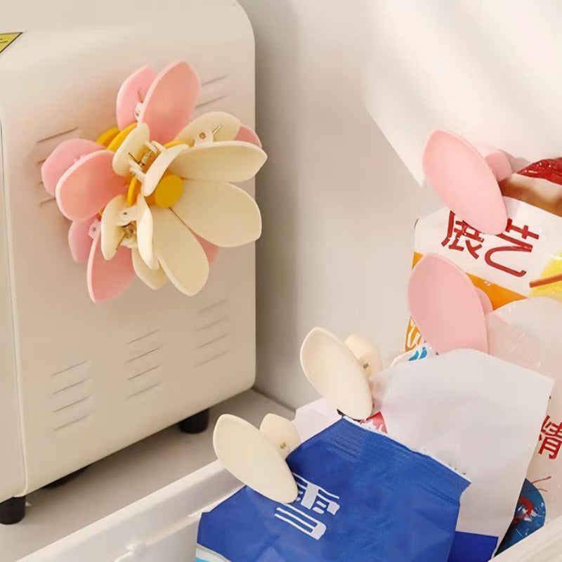 Magnetic Flower Clip — Stylish Organization and Fresh Snacks