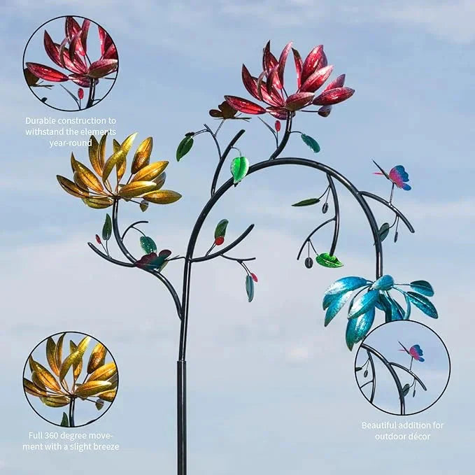 Bunter Garten-Windspinner – Faszinierende Blumendekoration Mivoza Deutschland