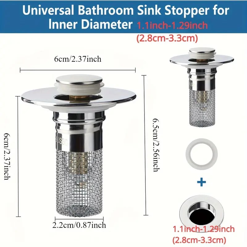 Stainless Steel Drain Filter — The Solution Against Hair Clogs in the Sink