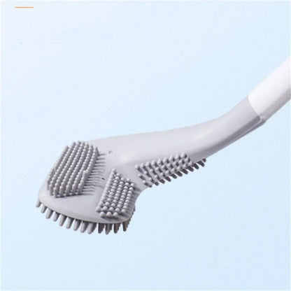 Hygienic silicone toilet brush