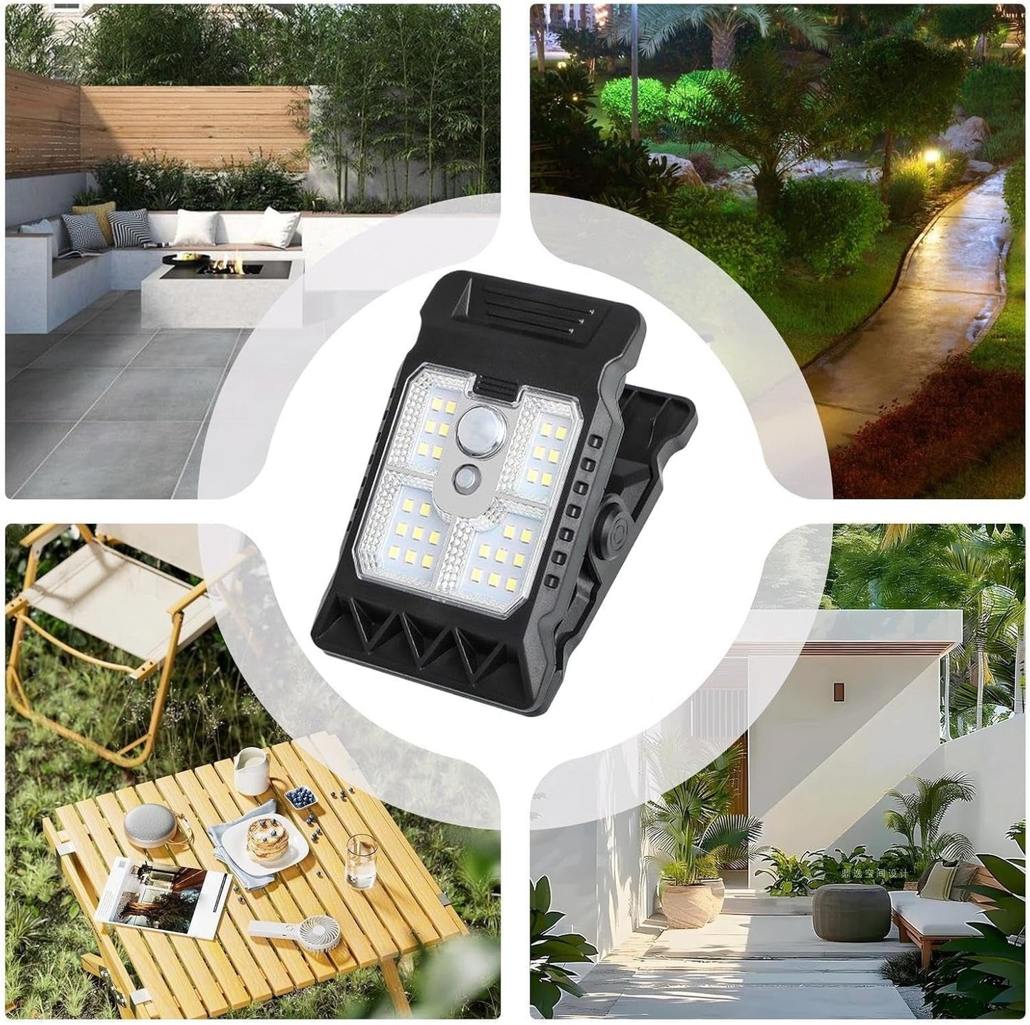 Solar Clip Lamp with Motion Sensor — Simple Light for Garden & Greenhouse