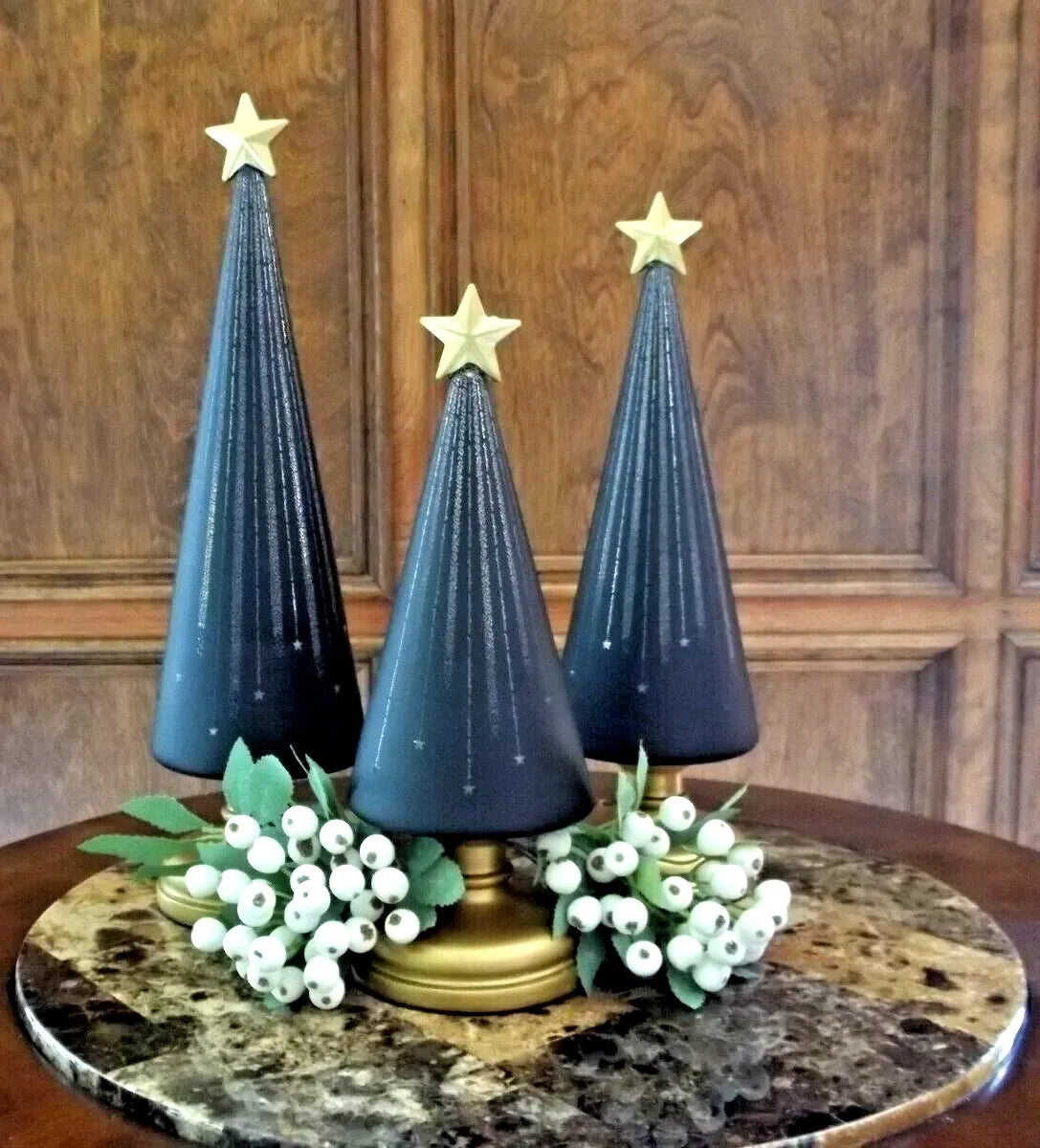 Weihnachtsbaum Tischdeko — Sternenglanz für Dinner & Terrasse  3er-Set Mivoza Deutschland