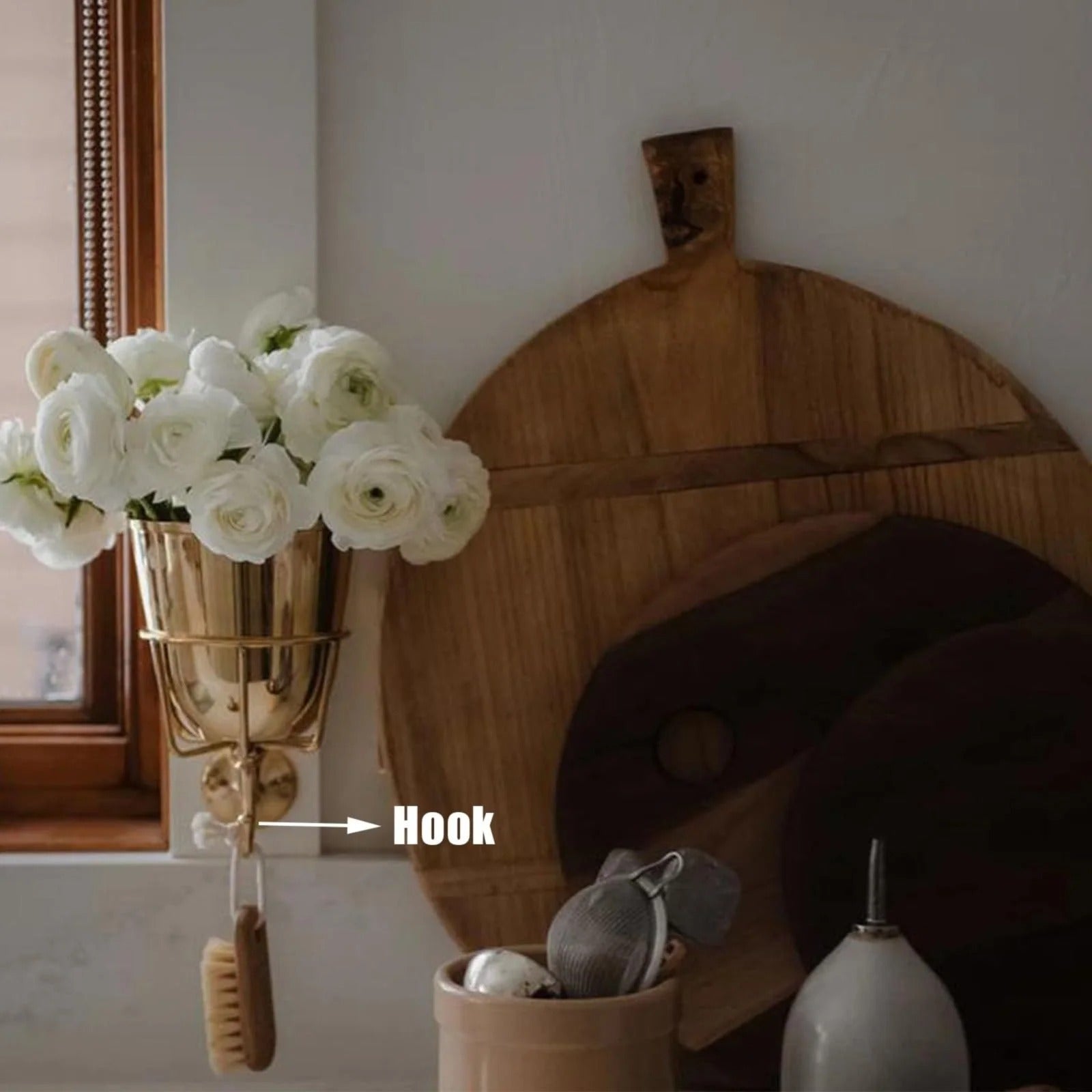 Decorative Wall Vessel Vintage — For Flowers, Mail, Linen & Utensils