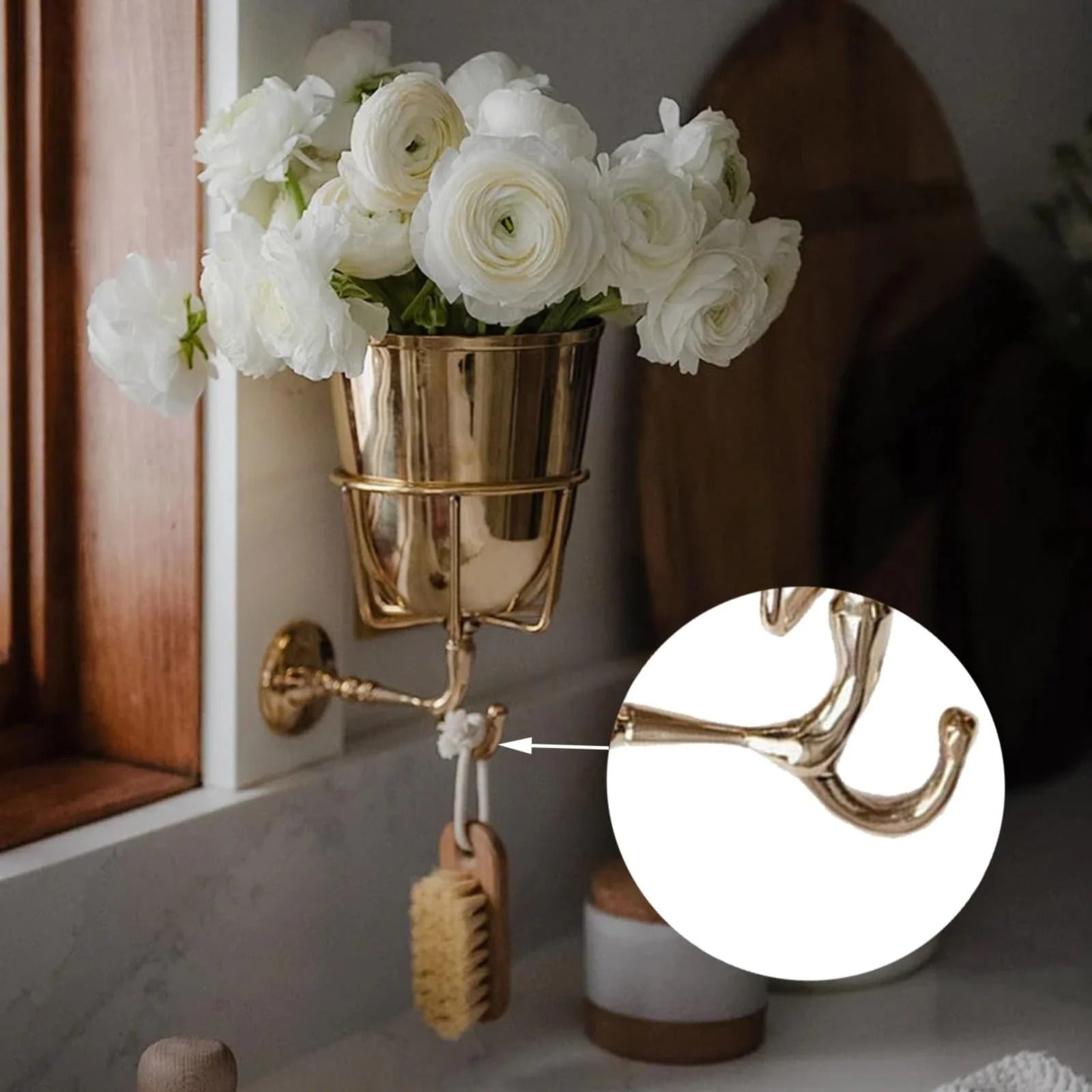 Decorative Wall Vessel Vintage — For Flowers, Mail, Linen & Utensils