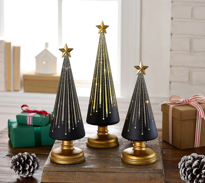 Weihnachtsbaum Tischdeko — Sternenglanz für Dinner & Terrasse  3er-Set Mivoza Deutschland