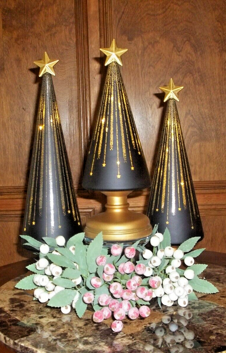 Weihnachtsbaum Tischdeko — Sternenglanz für Dinner & Terrasse  3er-Set Mivoza Deutschland