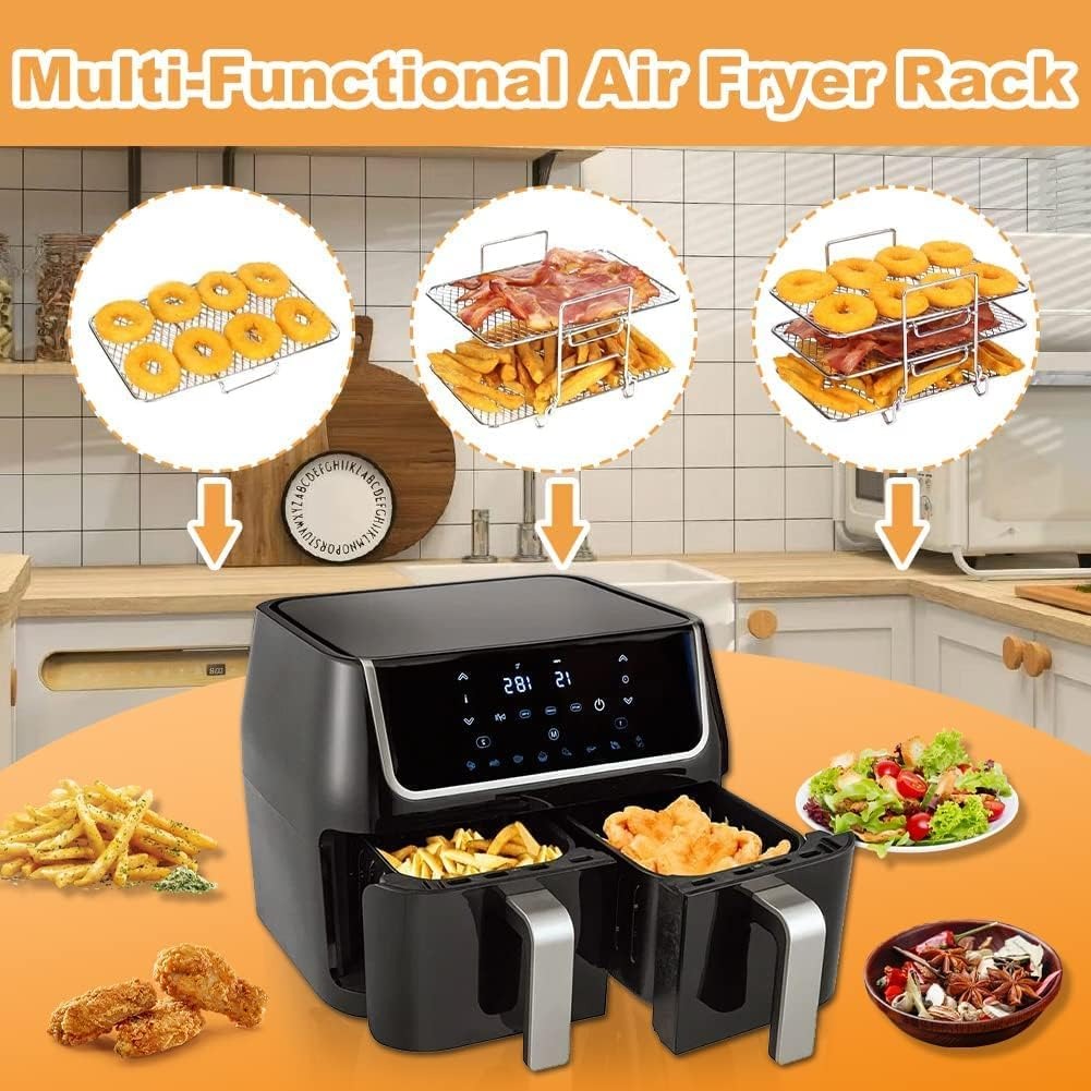 Stainless Steel Rack for Air Fryer — Crispy Results Without Constant Turning