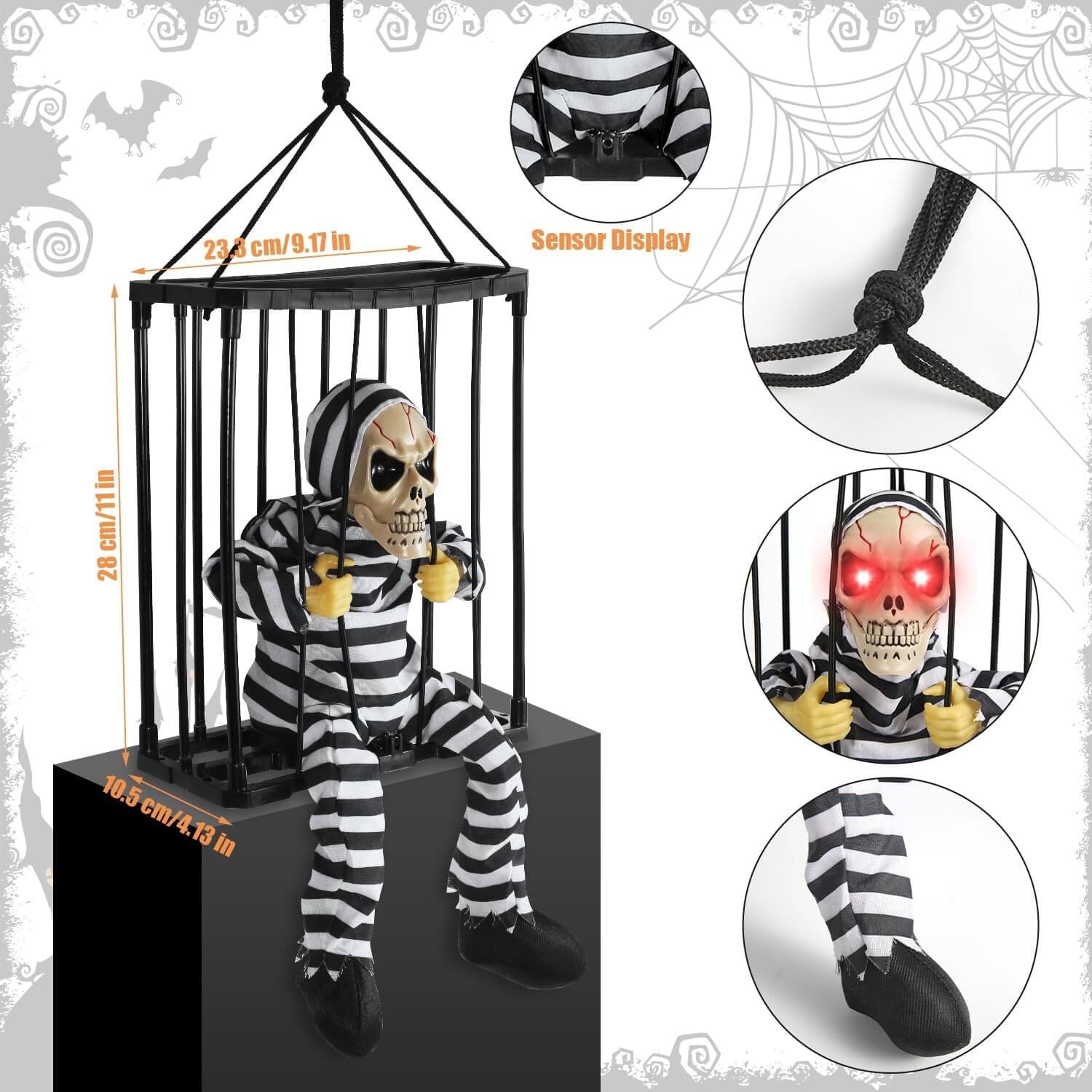 Moving Prisoner Skeleton — Perfect for Doors & Entrances