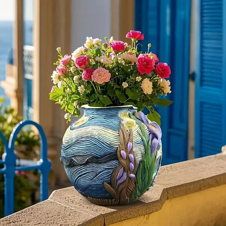 Künstlerische Harzvase – Handgefertigtes Dekoratives Blumenmittelstück Mivoza Deutschland