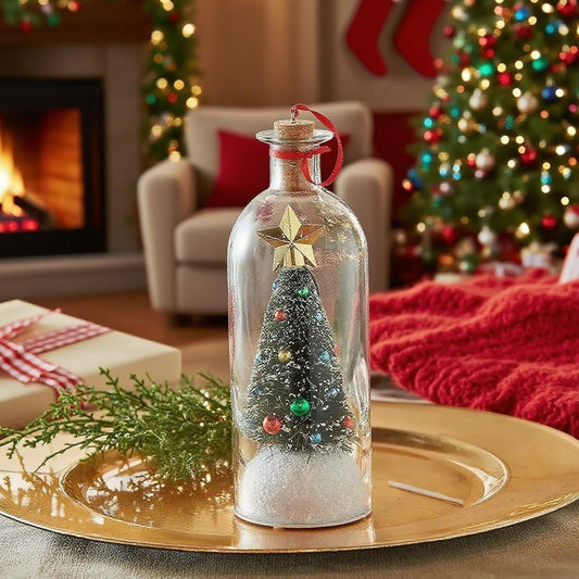 Christmas Tree with Message in a Bottle — Gift a Personal Message