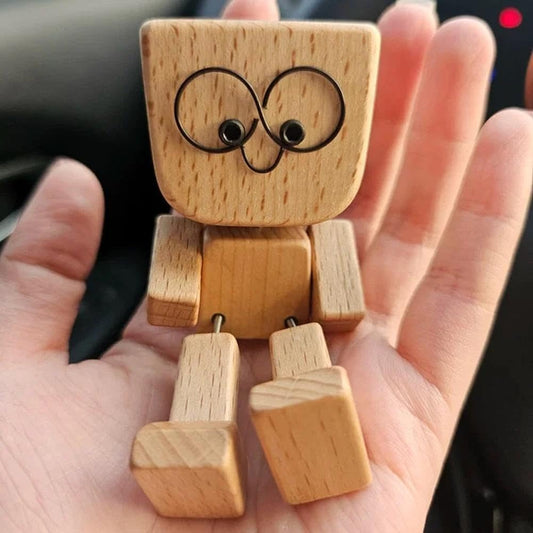 Handgemachte Holzfigur — Wippender Begleiter für fröhliche Autofahrten Mivoza Deutschland