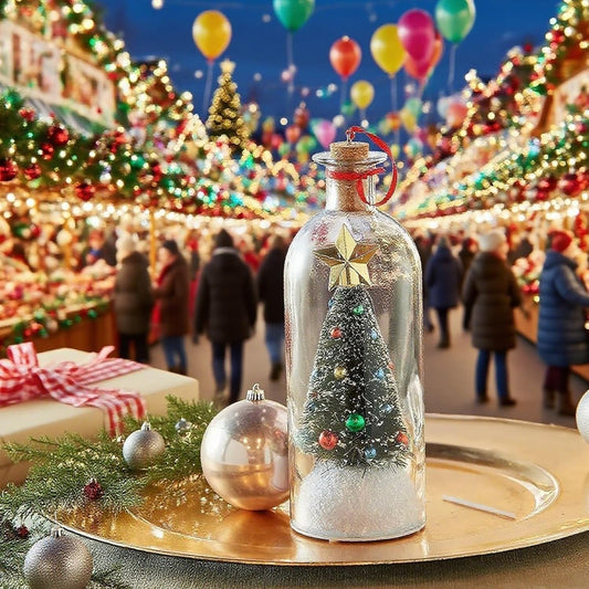 Christmas Tree with Message in a Bottle — Gift a Personal Message