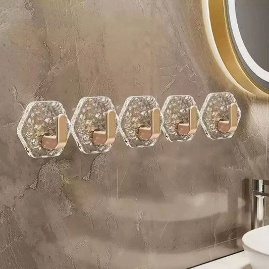 Wall Hooks with 4.41 lb Load Capacity — Secure Grip on Smooth Surfaces 10-Piece Set