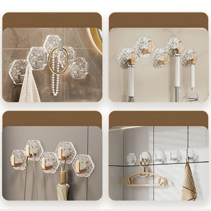 Wall Hooks with 4.41 lb Load Capacity — Secure Grip on Smooth Surfaces 10-Piece Set