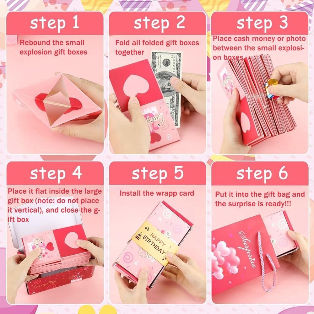 Faltbare Überraschungsgeschenkbox — 3D Explosions-Party-Pop-Up-Box Mivoza Deutschland