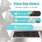 Edelstahl Herdspaltabdeckung — Kein Schmutz mehr zwischen Herd & Arbeitsplatte 2er Set Mivoza Deutschland