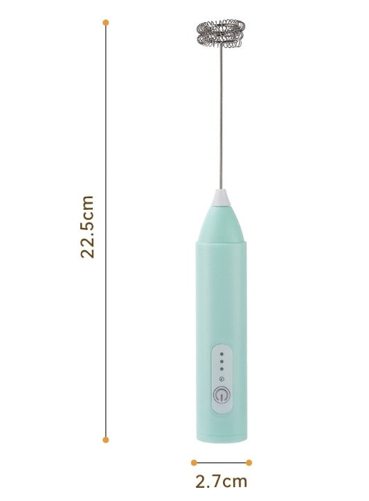 Electric Milk Frother Handheld — For Latte, Cappuccino & Cocoa