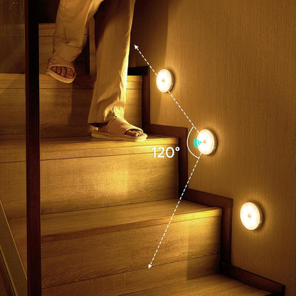 Night Light with Motion Sensor — Your Guide Light for Dark Stairs & Rooms 2-Pack