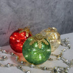 Glass Table Ornaments Christmas Set of 3 — Add Sparkling Magic to Any Table