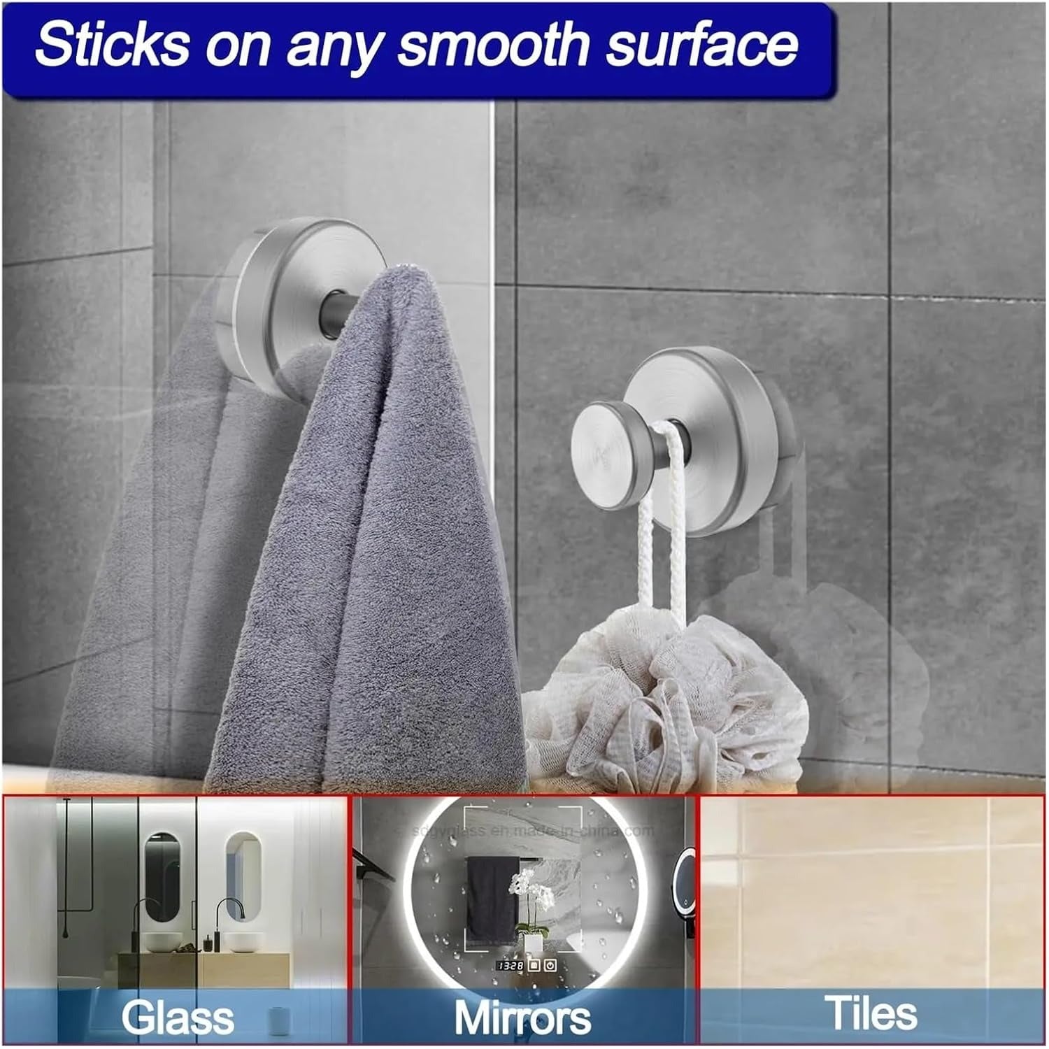 Feuchtigkeitsbeständige Wandhaken — Kein Chaos im Badezimmer Mivoza Deutschland