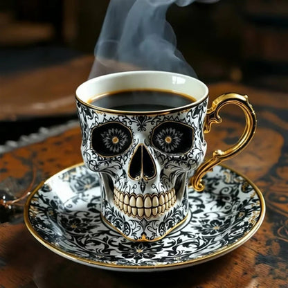 Skull Design Coffee Mug — Mystical Eye-Catcher for Table & Display Cabinet