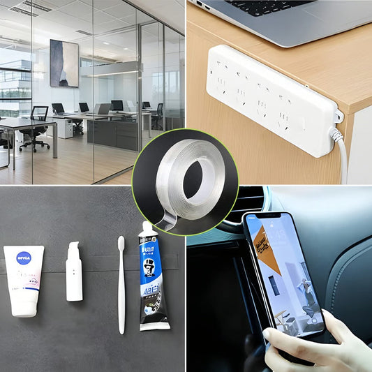 Reusable Nano Adhesive Tape — Holds Decorations Securely Without Losing Stickiness