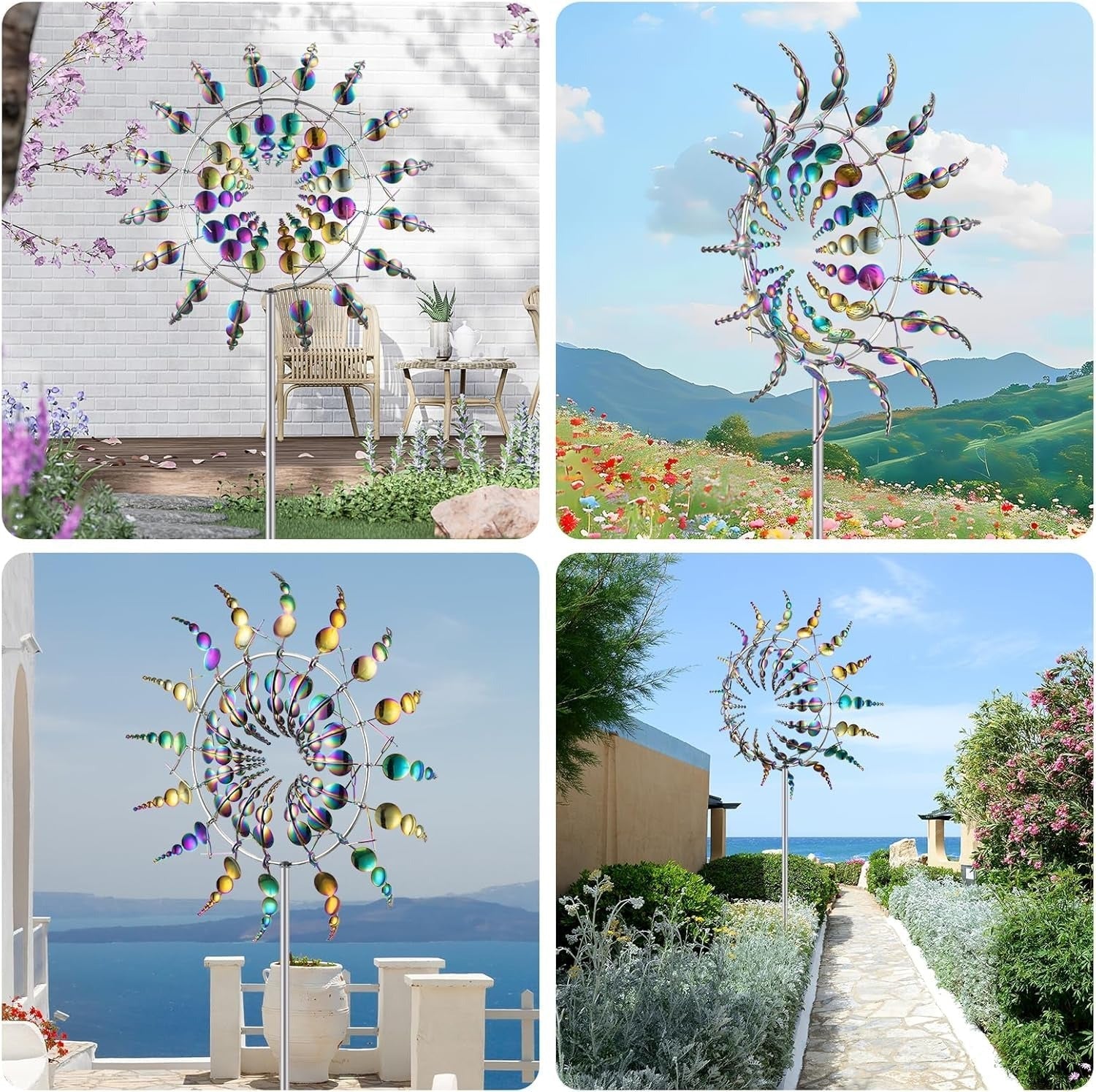 Magische Bewegungsskulptur Metall — Staunen für Gäste & Nachbarn Mivoza Deutschland