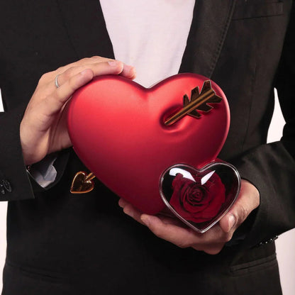 Heart Jewelry Box "Love Struck" — With Secret Compartment for Engagement Ring