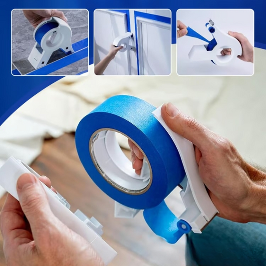 Painter's tape applicator for perfectly straight paint edges