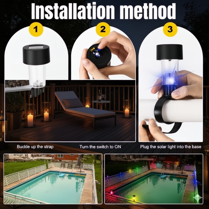 Solar Pool Lights for a Relaxing and Colorful Evening Glow