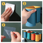 Wall-Mount Toothbrush & Toothpaste Holder