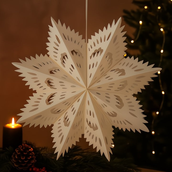 Snowflake Christmas Lantern – Warm Glow, Winter Magic