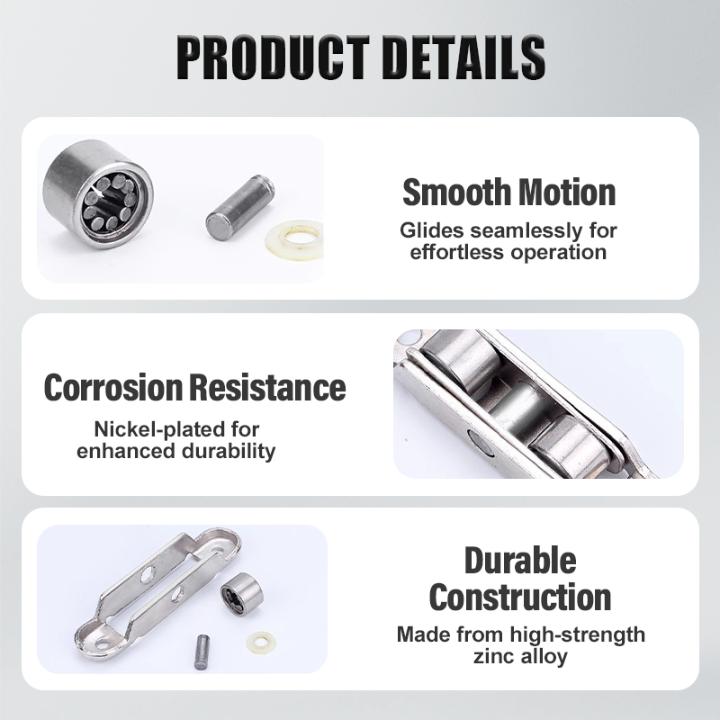 Roller set for PVC sliding doors & windows — No more jamming, no more squeaking 4-piece set