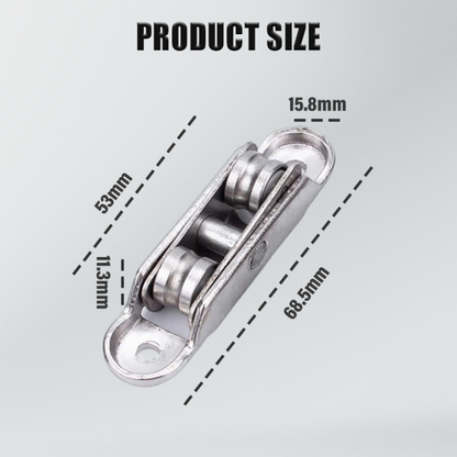 Roller set for PVC sliding doors & windows — No more jamming, no more squeaking 4-piece set